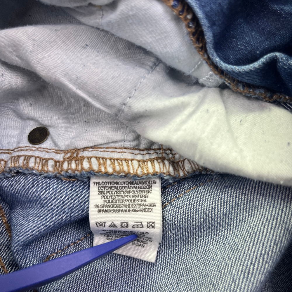 Free People Distressed Skinny Jeans Ripped Knee Raw Hem Denim Size 25 Fits 26" - Picture 7 of 9